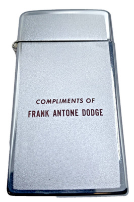1960s Scripto Steel Butane Promotional Lighter Frank Antone Dodge Portland OR