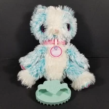 Scruff A Luvs Rescue Pet Aqua Blue Kitten Cat Little Live Plush White Sparkle