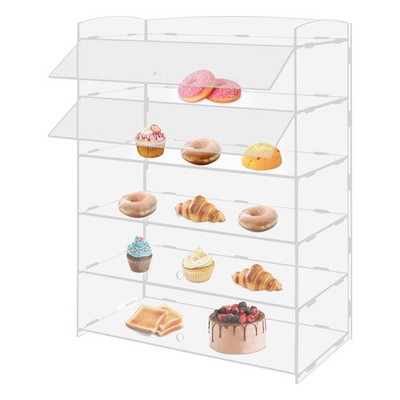 5-Tier Acrylic Display Case Clear Cake Pastry Shelf 18.7*8.46*24.4in