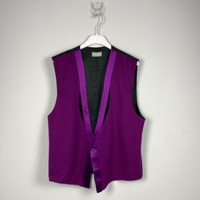 Rare Vintage 1990s Gianni Versace Men  s Vest Wool Silk Blend Purple EU 48 US M