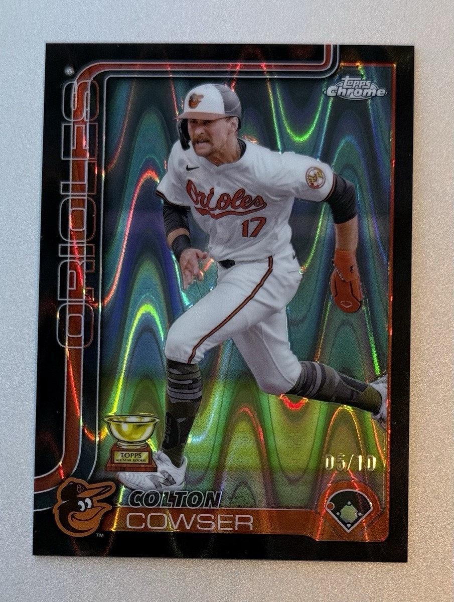 2025 Topps Chrome Colton Cowser #44 Black Ray Wave Refractor 05/10
