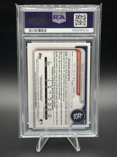 2024 Bowman Chrome Felix Taveras 1st Bowman Orange Shimmer Auto /25 PSA 10 - Picture 2 of 2