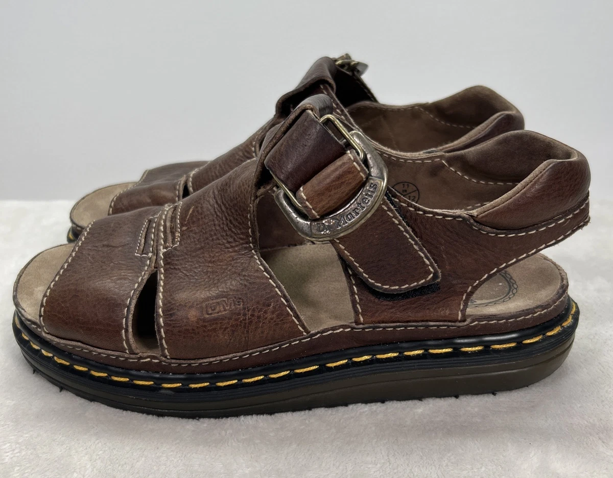 Vintage Dr. Martens 8209 Fisherman Sandals 90s England Platform Chunky Buckle 12 Dr. Martens Fisherman Solid Sandals for Men for sale | eBay main image 3