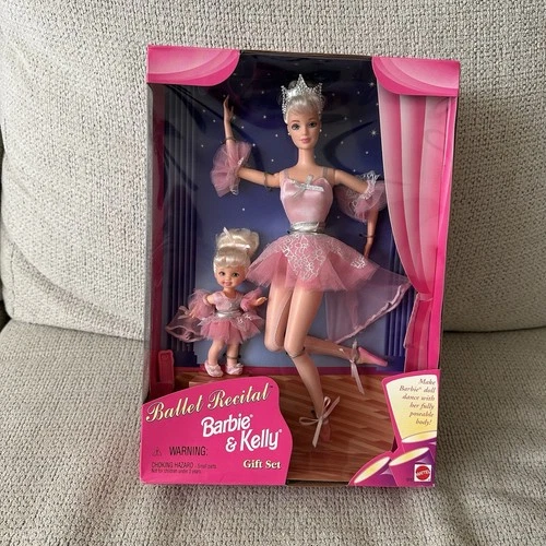 Vintage 1997 Barbie & Kelly Ballet Recital Toy Dolls Mattel #18187 New NRFB