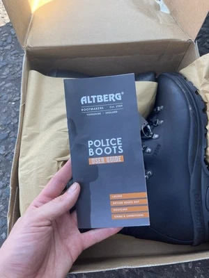 Altberg Police Boots Black Leather Lace-Up Safety Duty/Work Boots - Image 1 of 2