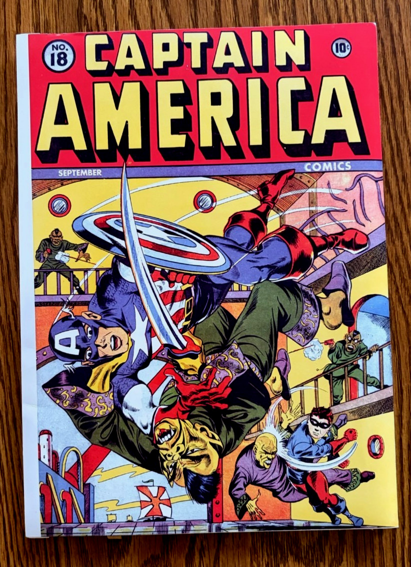 CAPTAIN AMERICA COMICS #18  1942    TIMELY COVERLESS  NAZIS AND JAPS /RED SKULL