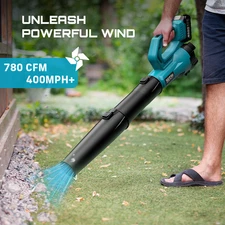 SEESII Cordless Leaf Blower 780CFM/400MPH & Variable Speed Levels 2 x 4000mAh