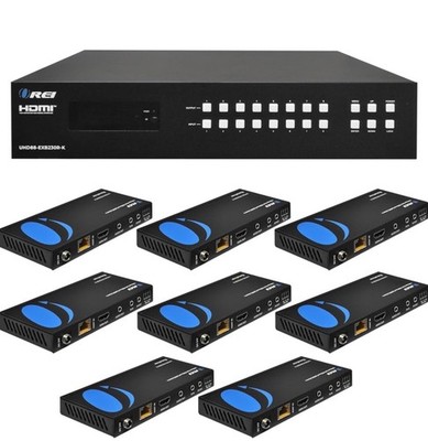 4K 8X8 HDMI Matrix Extender- HDBaseT 4K@60Hz Over Single CAT6/7 Cable with HDR,