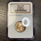 MS66 1946-S 25C Washington Silver Quarter, NGC- Old Holder, Rainbow Toned