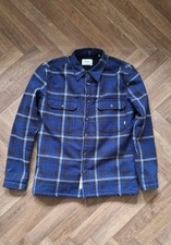 Firetrap Blue Lumberjack Fleece Lined Winter Jacket Uk Size Medium