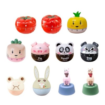 Cartoon Kitchens Timer Cooking Countdown 60 Minutes Plastic Mechanical Timer