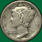 1926-S Mercury Dime Very Good VG Coin #34162