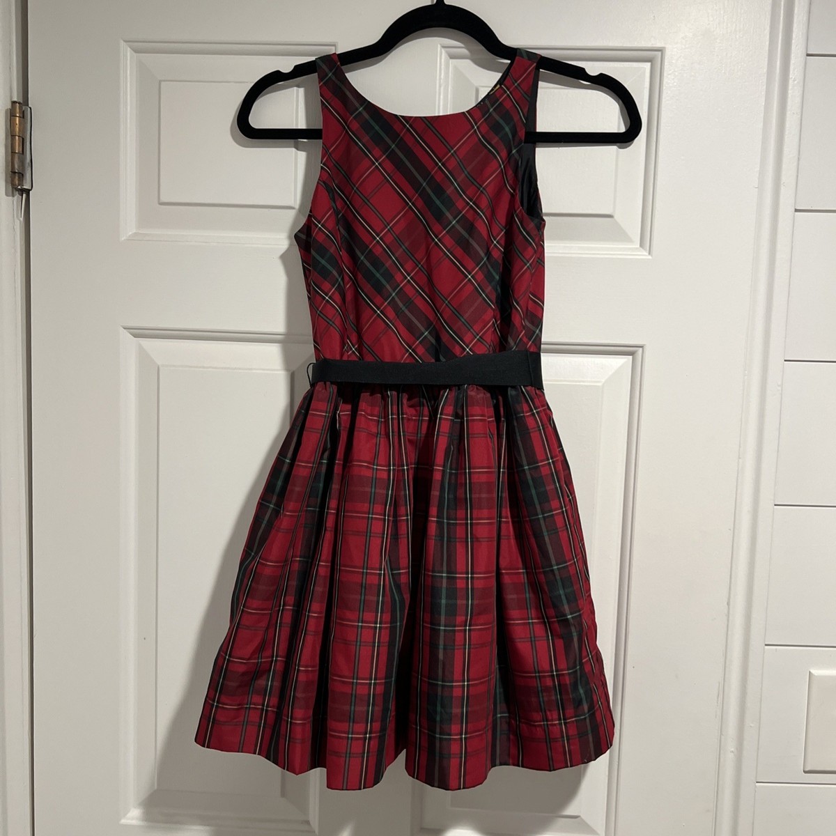 Polo Ralph Lauren Girls Dress Sz 12 Red Tartan Plaid Taffeta Holiday Lined  Flare | eBay