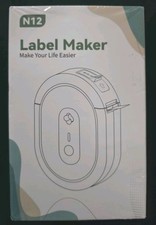 Label Maker Machine with Tape, N12 Portable Bluetooth Label Printer, Wireless Mi