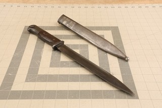 German WW2 Alexander Coppel "41fnj" Marked K 98 Mauser Bayonet W/ "44fnj" Sheath