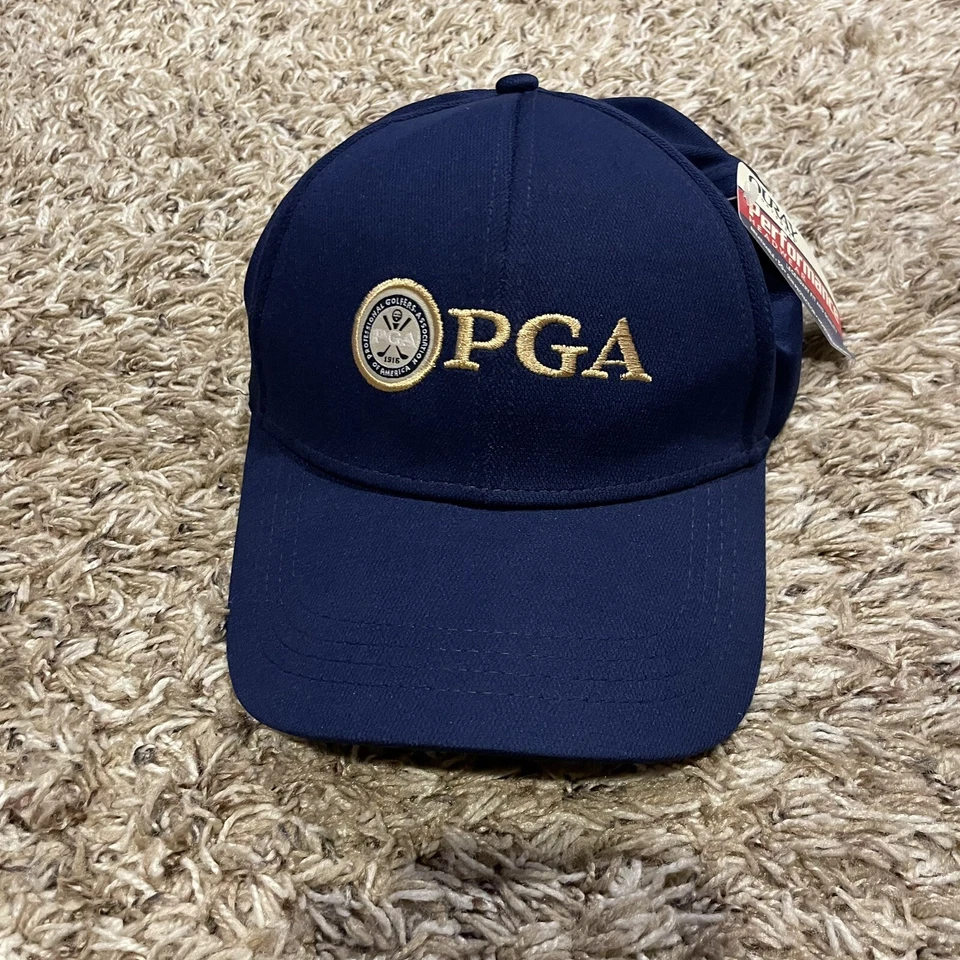 NWT PGA Golf Hat Professional Golfers Association Blue Strapback Adjustable Blue Foto 2 de 4