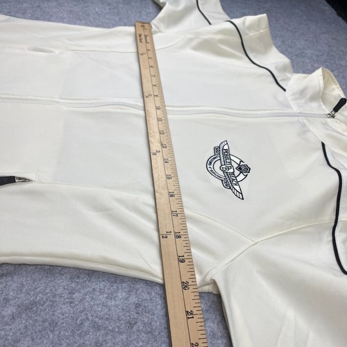 Straight Down - Pebble Beach Full-zip Windbreaker Jacket, Women's L (Ivory) - Picture 7 of 9