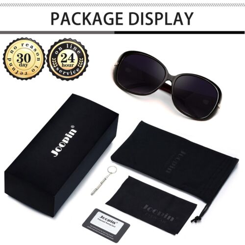 Joopin Big Sonnenbrille für Frauen Trendy Rechteckig Schwarz Schirme Damen Große Su... - Bild 5 von 5