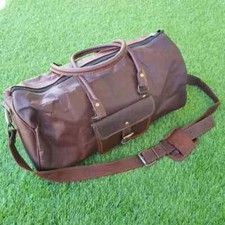 Borsone uomo in vera pelle 22" grande vintage borsone viaggio palestra weeken...