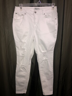 Eighty Eight Premium High Rise Skinny Women's Size 14 White