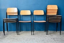 Lot de 6 chaises vintage en bois et métal style indus et scandinave