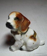 vintage old SPANIEL sitting DOG ceramic porcelain figurine souvenir Tennessee