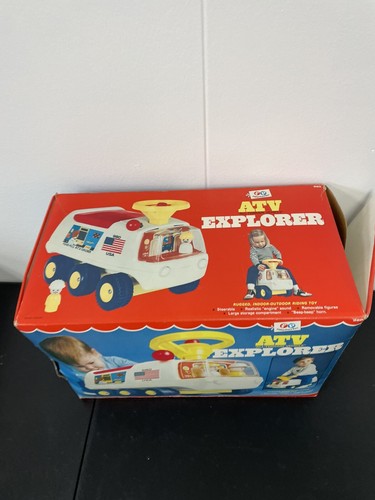 Vintage Fisher Price Explorer 1970s ride on atv moon rover 980 Box Only - Picture 2 of 10