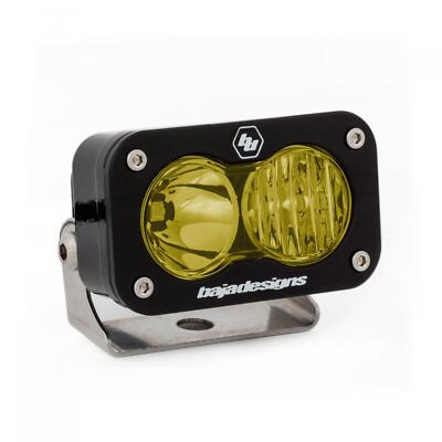 Baja Designs 480013 Black S2 Pro Amber Driving/Combo Beam 5000K Single LED Light
