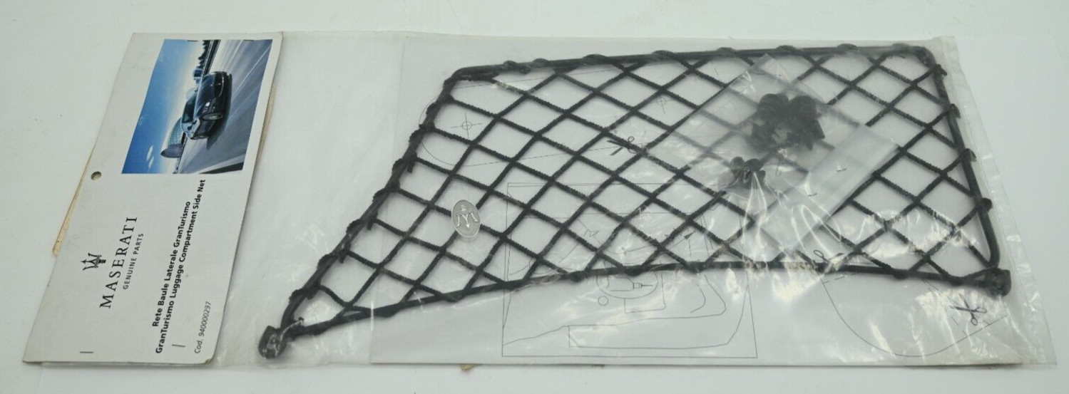 Genuine OEM Maserati Granturismo Luggage Compartment Side Net P/N 940000297
