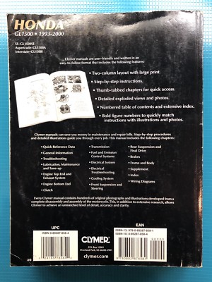 Genuine 1993-2000 Clymer Honda Gold Wing GL1500 Service Repair