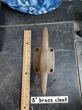 8” inch Bronze Or Brass Boat Dock Cleat Unique Old Patina
