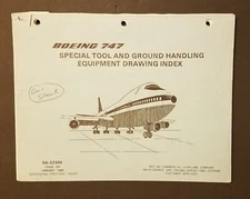 Boeing 747 Special Tool And Ground Handling Equipment Drawing Index. 1985