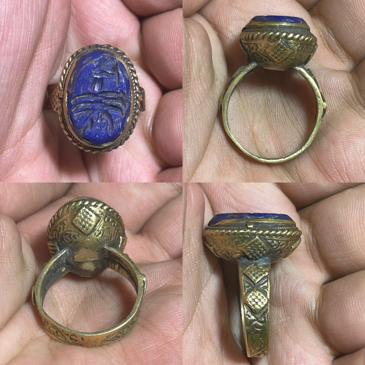 BEAUTIFUL POST MEDIEVAL ISLAMIC OTTOMAN BRONZE SEAL RING WITH