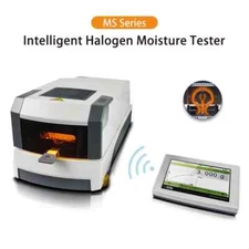Intelligent Halogen Moisture Tester 0.001g 110g 210g Full Color Touch Screen