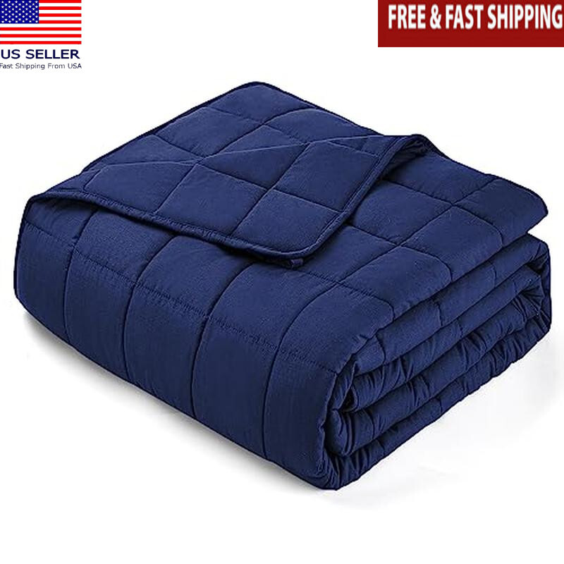 12lb Cooling Weighted Blanket for Adults - Breathable Machine Washable Gift-image