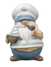 Kapitän Knollennase Seemann mit Boot Deko Figur Maritime Dekoration Höhe 14 cm