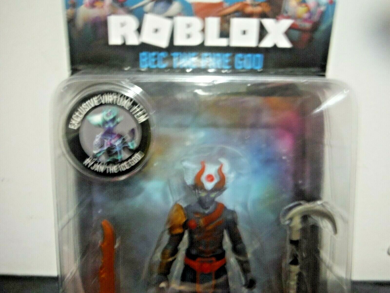 ROBLOX (BEC THE FIRE GOD) 4” Action Figure Toy w/Virtual Item (New