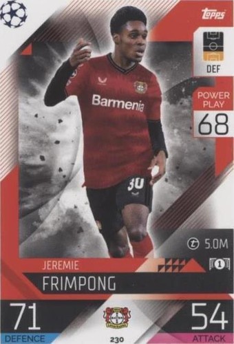 Jeremie Frimpong Liverpool /150 Blue Holo Foil & Spring Foil 25-26
