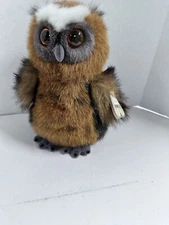 Vintage Aurora A & A Owl Realistic HOO #03141 Plush Toy w/ Tag 8”