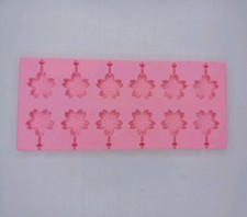 8 ml Hibiscus Leaf Design Pink Silicone Mold For Chocolate Or Lollipops