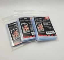 (300-Count) Ultra Pro Easy Grip Sleeves - Trading Card Sleeves With Pull Tab