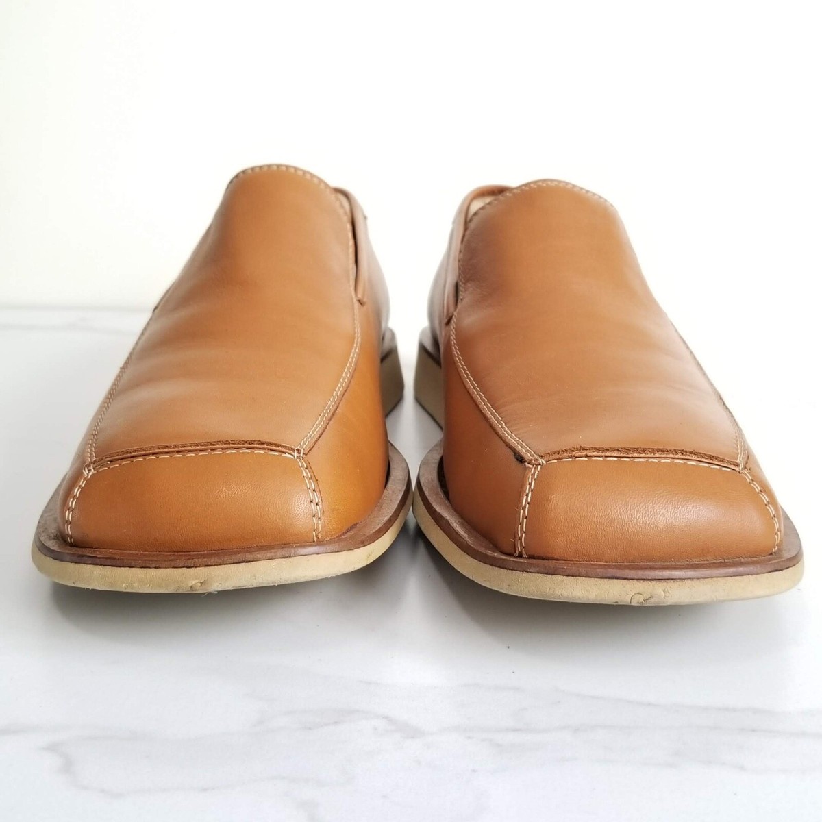 Valleverde Tan Brown Loafers Leather Lightweight Slip On  display picture 2