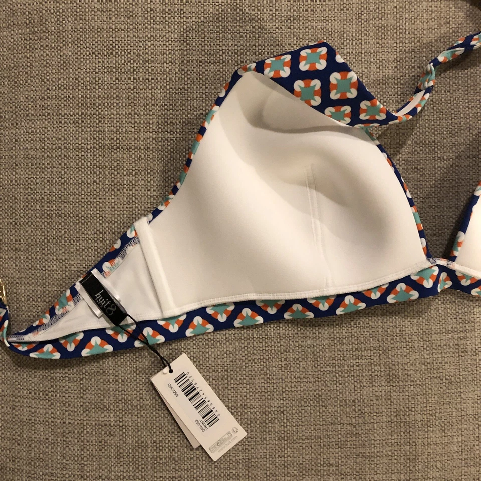 Top de bikini halter Huit Paris traje de baño para mujer talla US 36D forrado nuevo con etiquetas Foto 3 de 4