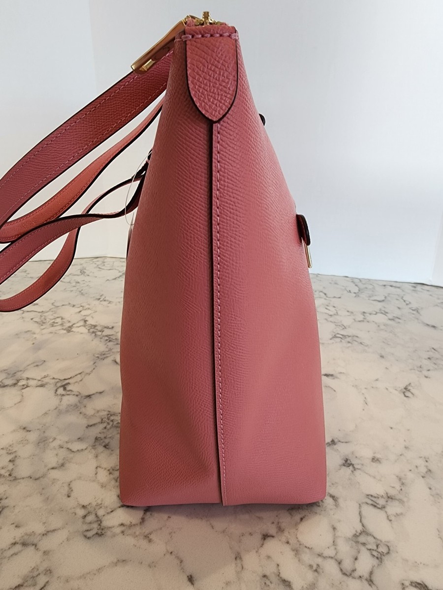 ◆Aimee✳︎◆ COACH 79608 Crossgrain Leather Gallery Tote IM/TAFFY PINK