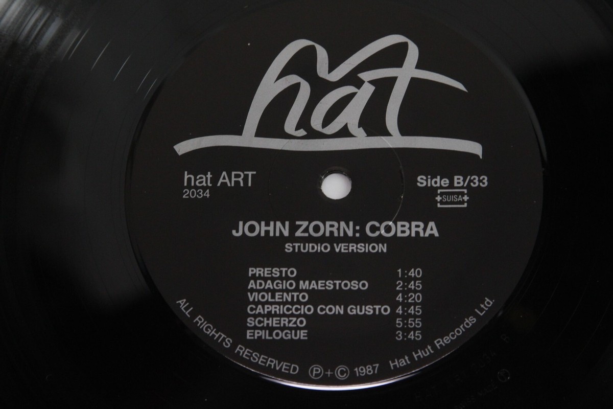 Cobra 2 LP Vinyl John Zorn Jazz 1987 Hat Hut Records Switzerland