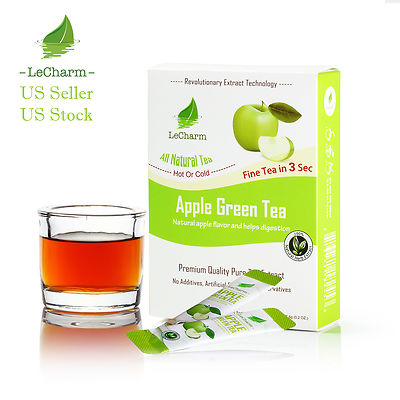 Premium 100% Natural Apple Organic Green Tea Sugar Free (10 Sachests)