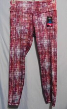 Pro Player Size Medium Geometric Wine Print Mstr. Wicking Yoga Leggings NWT