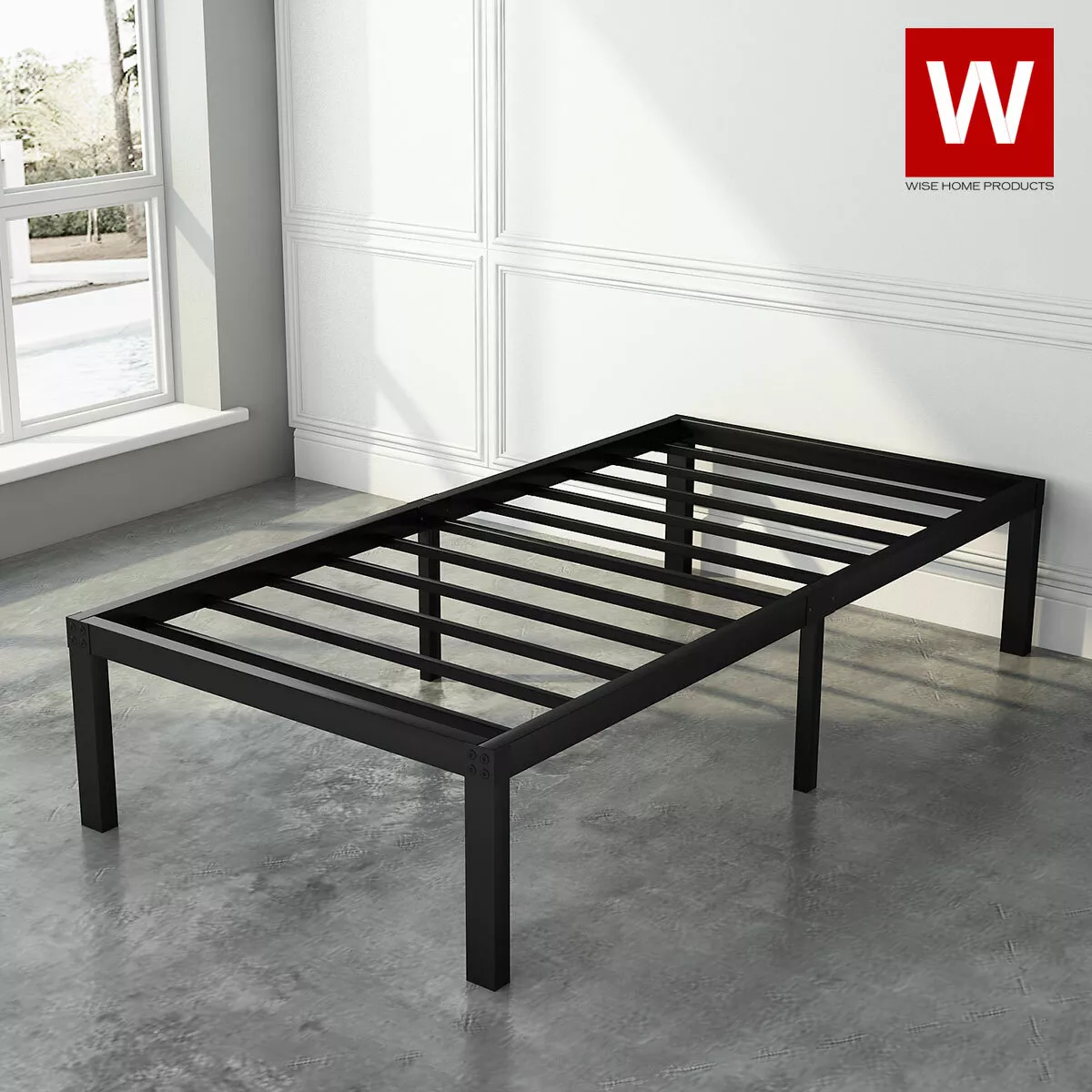 Twin XL Heavy Duty Steel Bed Frame Modern Twin XL Platform Bed