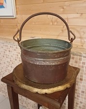 Antico Paiolo Pentola In Rame Con Manico Originale