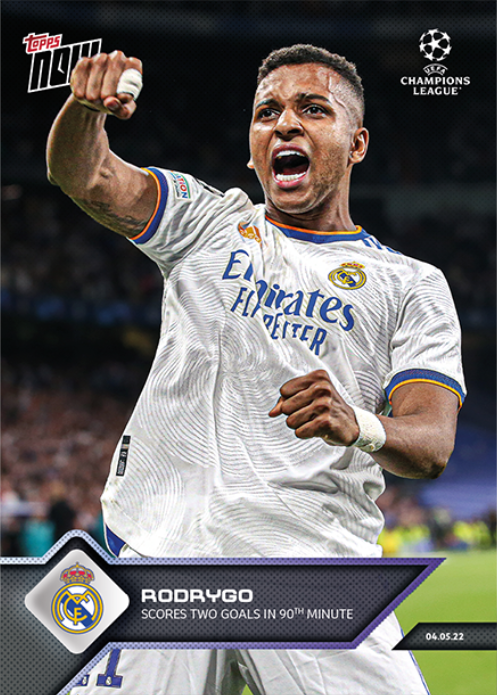➠ Topps Now Champions League 2021/22 #154 Rodrygo Real Madrid